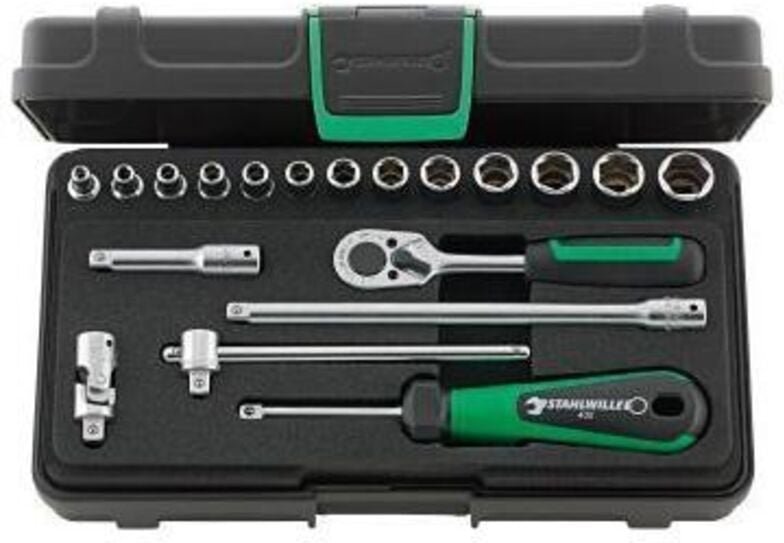 Stahlwille - 40/13/6 Steckschlüssel-Garnitur 1/4' Vierkant 19 Stk