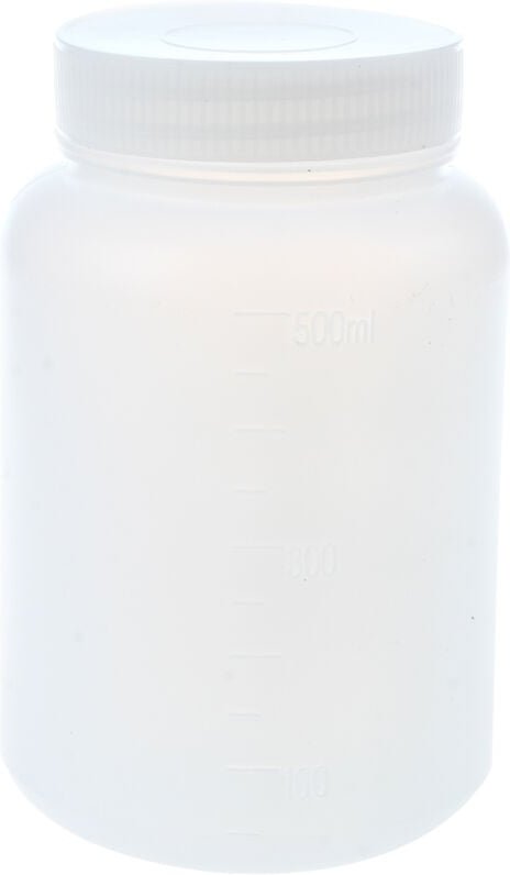 R) Labor Chemikalienlager Case Weisse Plastik Weithalsflasche 500 ml