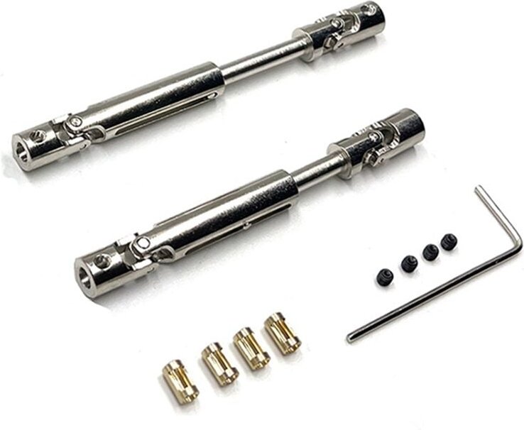 Tlily - MN78 CVD-Antriebswelle Aus Metall mit 3 Mm Bis 4 WellenhüLse für MN-78 mn 78 1/12 rc Car Upgrade Parts