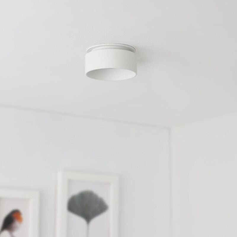 Einbaustrahler Rahmen rund indirektes Licht für GU10/GU5.3 und Module - Farbe: Weiß