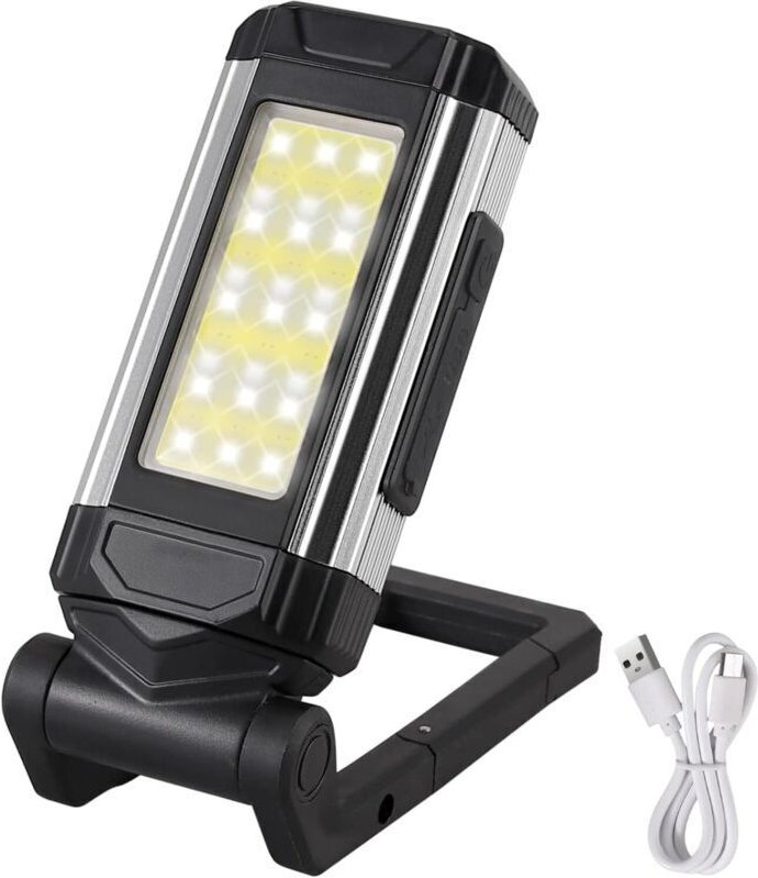 Wiederaufladbare LED-Arbeitsleuchte, wasserdicht nach IPX6 – 300 Lumen – Magnetfuß und Haken – Für nasse Baustellen und ...