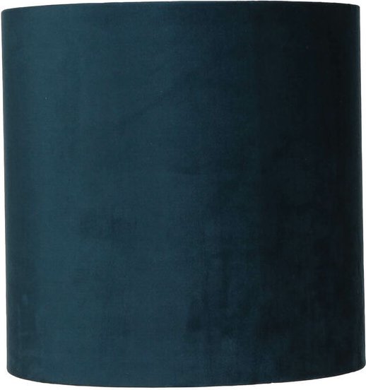 Eleganter Lampenschirm Samt in Blau Gold Ø25,5cm