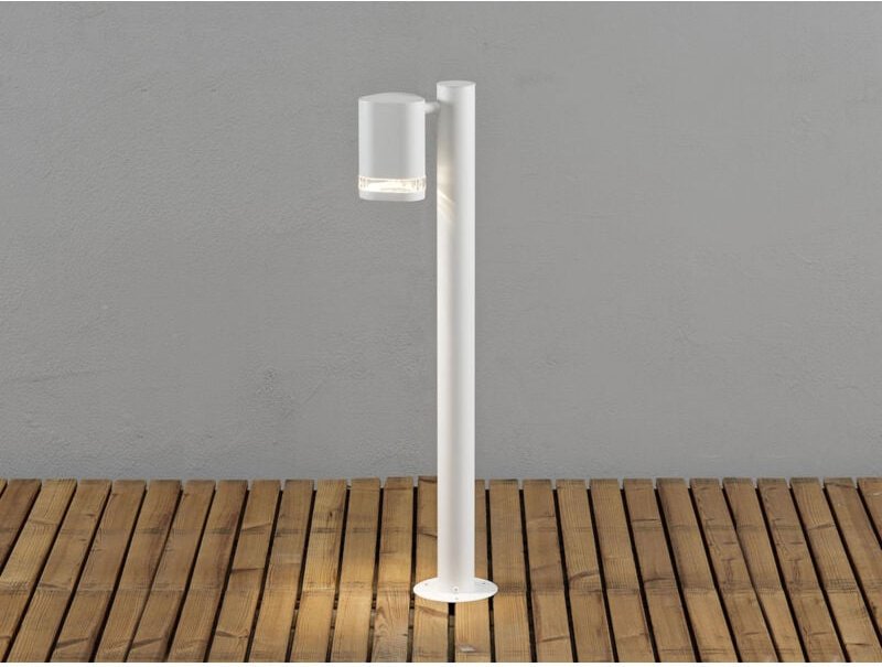 Konstsmide - Design Wegeleuchte modena aus Aluminium, Downlight Höhe 70cm, Weiß