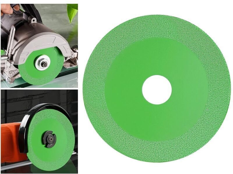 Glastrennscheibe, Diamanttrennscheibe, Winkelschleifer mit Diamanttrennscheibe zum Schneiden und Polieren von Glasfliese...