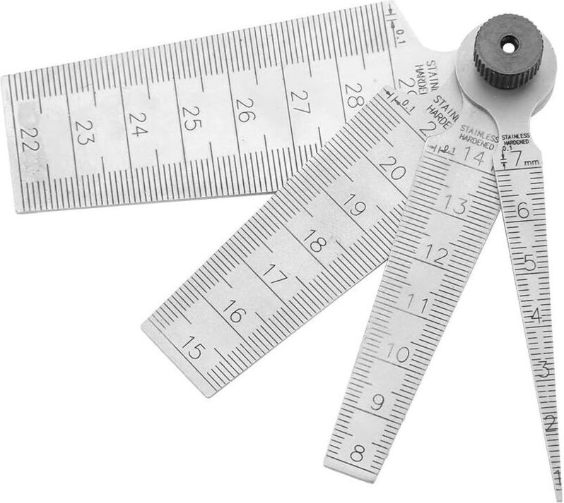 1 Satz Edelstahl-Dickenlehren, Dickenlehren von 1 bis 29 mm, Kegellehre, Messwerkzeug, Keillehre, Türspaltlehre, feuerfe...