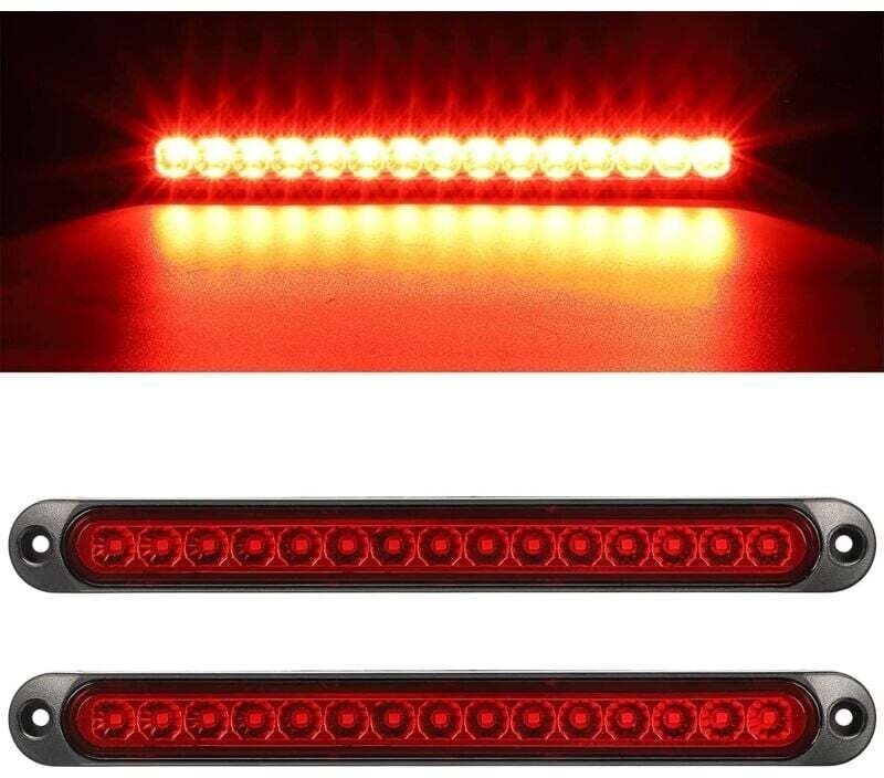 XVX - 2 Stück 12–24 v 15 LED-Anhänger-Bremsrücklichtleiste, wasserdichte Rücklichter, Lauflichter, Identifikationslicht ...