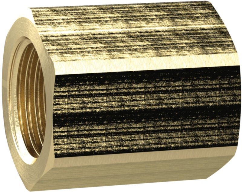 Riegler - Muffe mit Außensechskant, reduzierend, g 1/4 i., g 3/8 i., ms