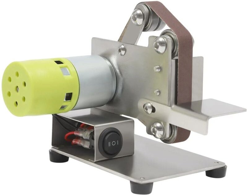 Mini Bandschleifer Standbandschleifer Belt Sander mit 775er Motor 150W DIY-Poliermaschinen 7 Gänge Schleifmaschine mit 1...