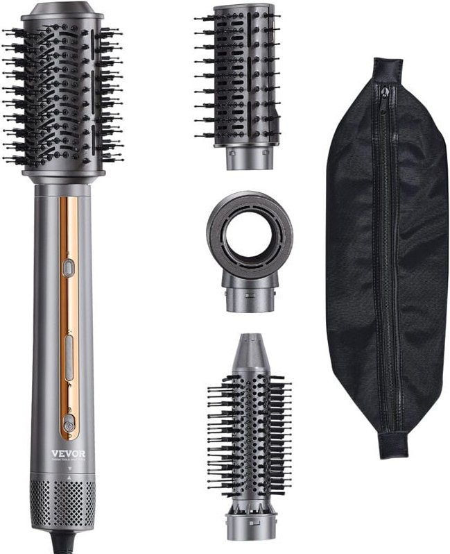 VEVOR 4-in-1-Multi-Haarstyler, 110.000 U/min Hochgeschwindigkeits-Ionen-Airstyler mit 3 Bürsten und 1 Düse, 4 Temperatur...