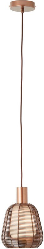 Lampe Wallace Pendelleuchte 1-flammig Kaffee dunkel Aluminium braun 1x A60, E27, 40 w - Brilliant