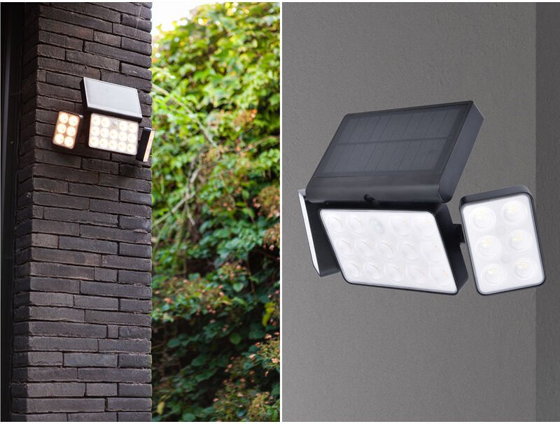 Lutec - led Solar Wandleuchte tuda 32x21cm Bewegungsmelder, per App steuerbar