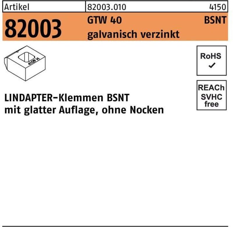 Thumbnail - Klemmen r 82003 gtw 40 bsnt m 12 galvanisch verzinkt