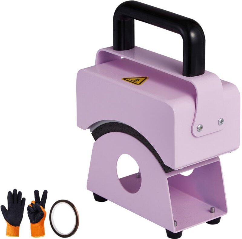 Hutpresse - Mini, 5,9 x 3,15 Zoll Platte, automatische Abschaltung, für DIY-Kappenanpassung, Lila - Mophorn