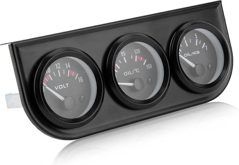 3-in-1 Auto-Automatik-Instrumentensatz, Dreifach-Instrumentensatz 3-in-1 Voltmeter, Öldruckmesser, Wassertemperaturmesse...