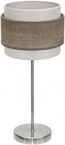 Fabrilamp - Tischlampe Nickel/Holz Grau Modell Myriam 1Light