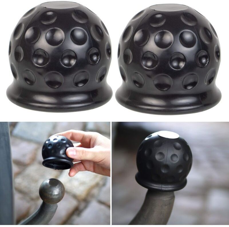 Kugelabdeckung für Anhängerhaken – 2er-Set für Kugelkopf-Anhängerkupplungen bis 50 mm – Kugelabdeckung aus Gummi – gegen...