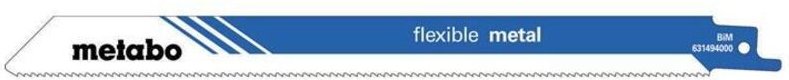 Metabo - 5 Säbelsägeblätter 'flexible metal' 225 x 0,9 mm, BiM, 1,8 mm/ 14 tpi (631494000)