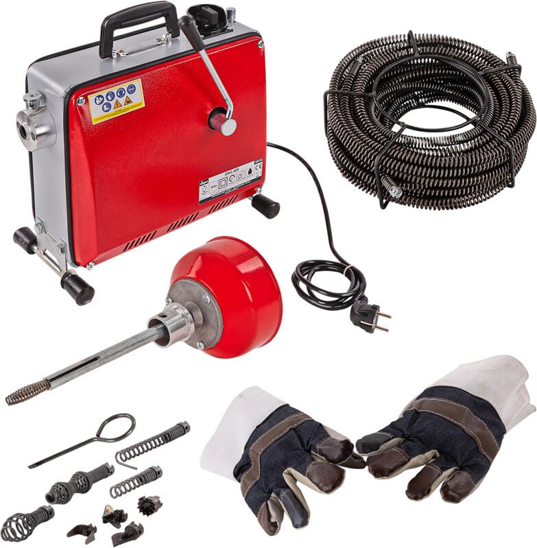 Dema - Rohrreinigungsgerät DRG400 Rohrreinigungsmaschine Rohrreiniger Set 390W 400U/min