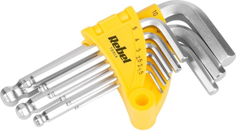 Rebel 9-teiliges Inbusschlüssel-Set, STARK UND WIDERSTANDSFÄHIG