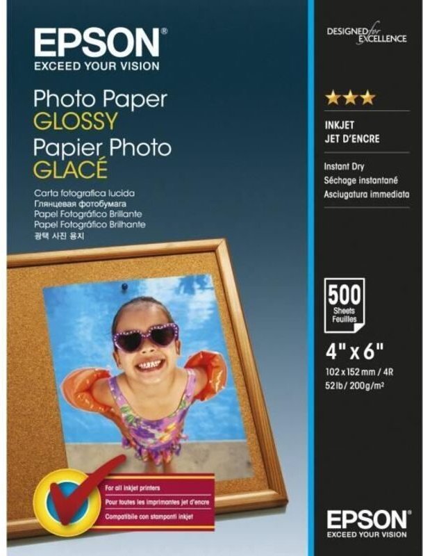 Epson Photo Paper Glossy - 10x15cm - 500 Blätter