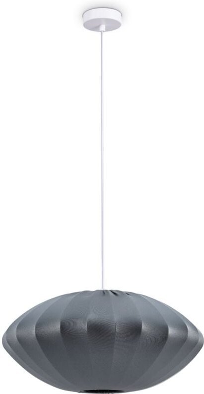 Hängelampe Pendellampe Wohnzimmer Schlafzimmer Esszimmer Modern Nylon E27 Grau, Pendelleuchte - Typ 6 - Paco Home