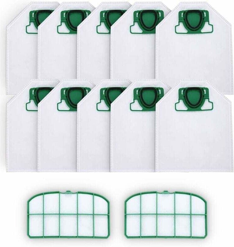 10 Staubsaugerbeutel mit 2 HEPA-Filtern für Vorwerk Kobold VK200 FP200, Premium 5-lagiges Microvlies für Allergiker - Ul...