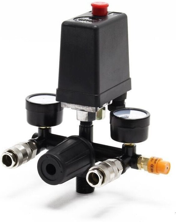 Druckregler mit Druckschalter für Kompressor Druckschalter 2 Anzeigen-