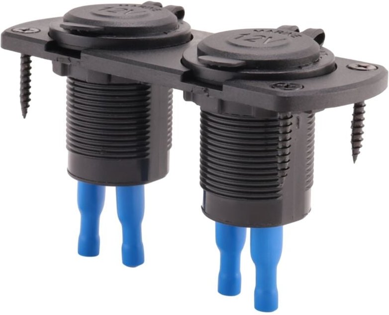 KFZ Auto Motor 2 Fach Zigarettenanzuender Steckdose Adapter 12V/24V Wasserdicht