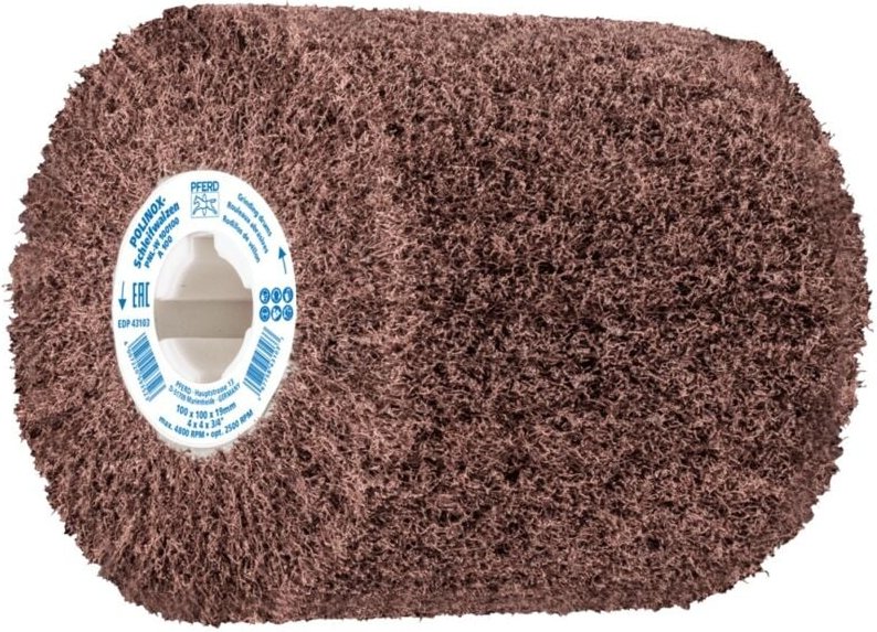 Thumbnail - 44641010 polinox Vlies-Schleifwalze pnl ø 100 x 100 mm Keilnut 19 mm a 100 für Feinschliff & - Pferd