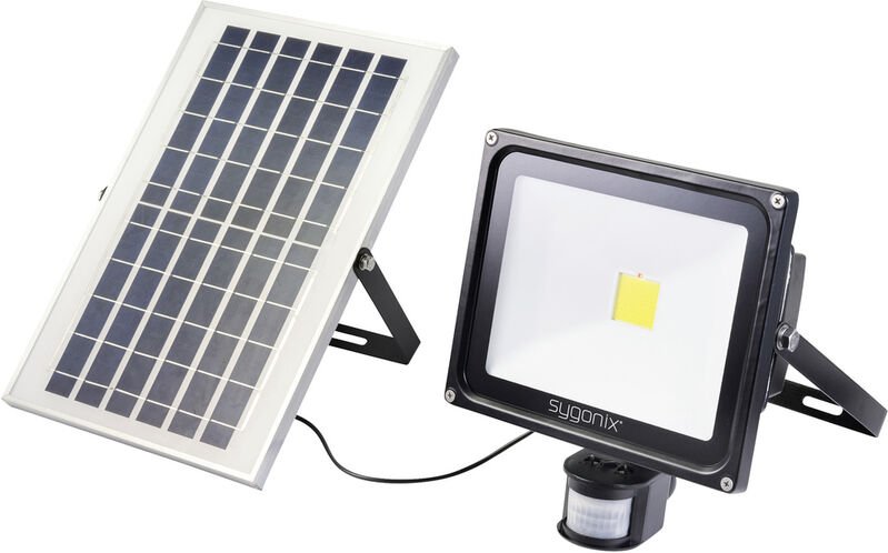 Sygonix SY-5461112 Solar-Spot mit Bewegungsmelder 50 W Leuchtfarben: Neutralweiß