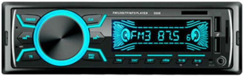 Autoradio mit 7-farbigem LED-Display, Bluetooth, zwei USB-Anschlüssen, Schnellladefunktion, Stereo-Audio, MP3-, ID3- und...