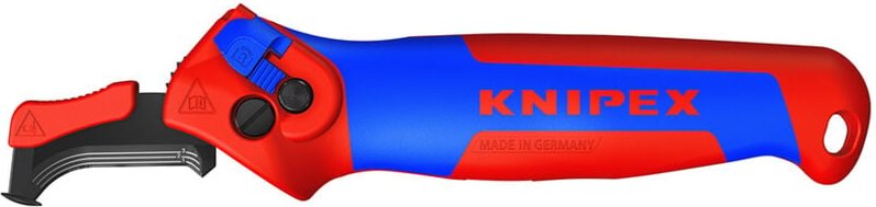 KNIPEX 16 50 145 SB Abmantelungsmesser mit Gleitschuh und Ratschenfunktion mit Mehrkomponenten-Hüllen 146 mm