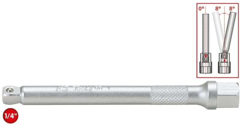 1/4' Kipp-Verlängerung mit Antriebsechskant, 250mm