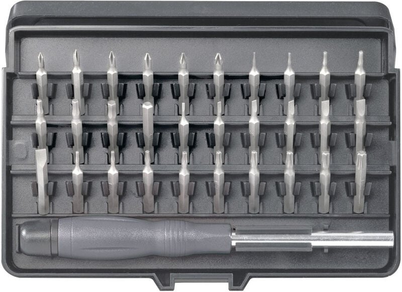 820935 Bit-Set 31teilig Schlitz, Kreuzschlitz Phillips, Kreuzschlitz Pozidriv, Innen-Sech - Toolcraft