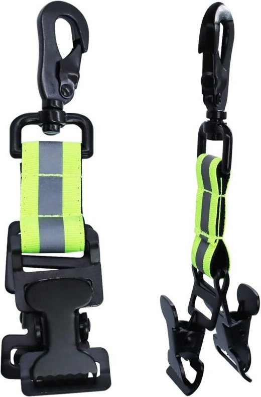 4 Stück Feuerwehr Handschuhhalter Doppelter Clip mit Karabiner, Handschuh Clip Metall Handschuhclip für Handschuhen, Sch...