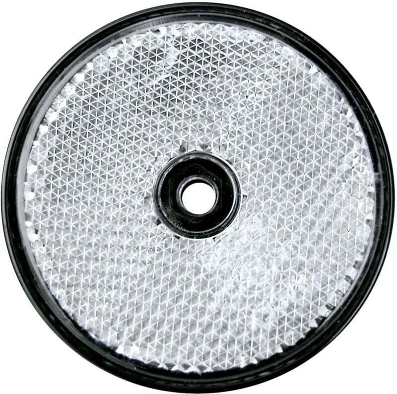 LAS Reflektor rund weiß 2 Stück Anhängerzubehör