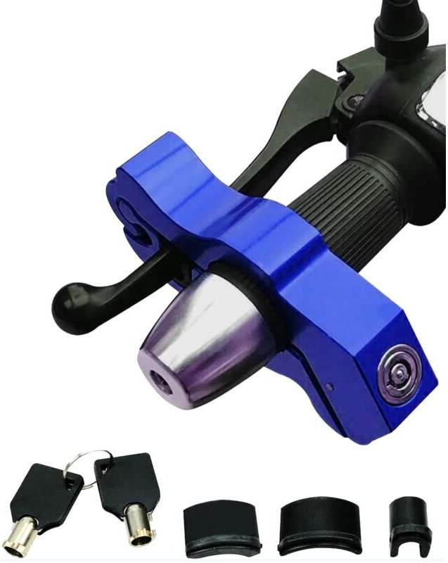 1 Unidad Candado de Moto Resistente, Candado de Manillar Ajustable Antirobo para Ciclomotores, Motos, Scooters, ATVs, Di...