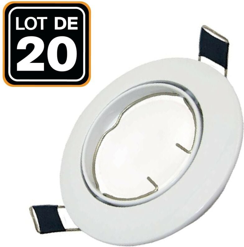20 Stück Einbaustrahler LED rund weiß - Durchmesser 90mm - Bohrloch 65mm