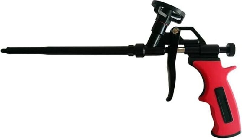 Schaumpistole Bauschaum Pistole PU Schaum Pistole für Pistolenschaum Montageschaum Bauschaum (Business Rot/Schwarz, 1)
