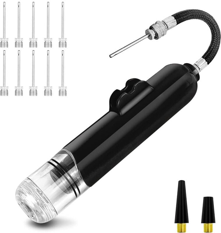 Basketball-Ballpumpe Luftpumpe, für SportbäLle mit 10 Nadeln und 2 DüSen, FußBall-Volleyball-FußBall-Ballon