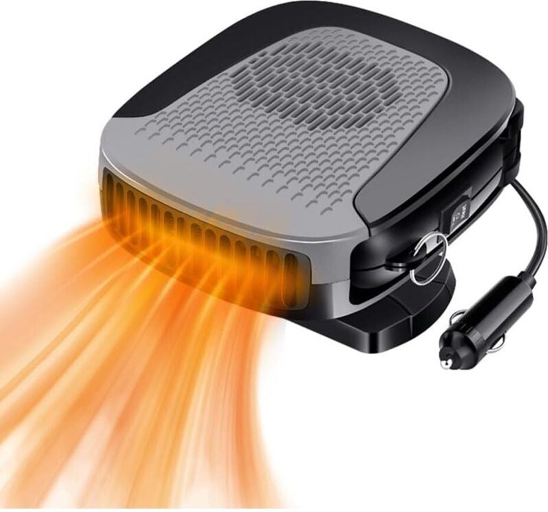 Autogebläse, Autoheizung und Defroster, mit 360° drehbarer Basis, 12-V-Zigarettenanzünderheizung, 12-V-Heizung, Kraftsto...