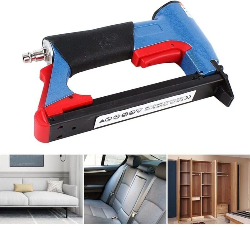 Crediri Professioneller Druckluftnagler mit Koffer, Arbeitsdruck 4-8 Bar, geeignete Nagellänge: 4-16 mm, Kapazität: 125 ...