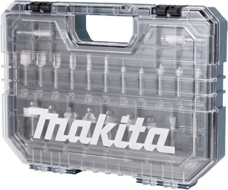 Fräser Set ( D-74778 ) 22 tlg. 8 mm Schaft für den Möbelbau, Schreiner-, Tischlerarbeiten und Heimwerker - Makita