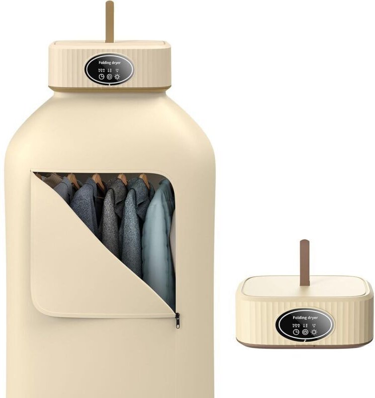 Tragbarer elektrischer Wäschetrockner – Mini-Falt-Heißlufttrockner 600 W für Wohnung, Reisen, Camping, Reißverschluss – ...