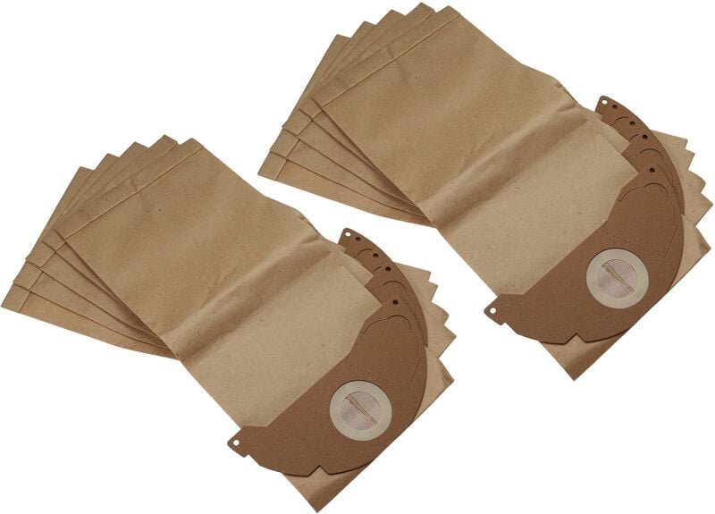 10x Staubbeutel kompatibel mit Kärcher knt 2 Premium, k 3001 hot-plus, knt 2 Premium as Staubsauger - 44cm x 20cm braun ...