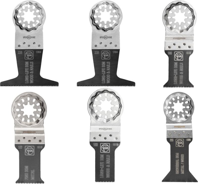 Best of E-Cut Starlock wood & metal mct (6-tlg. für alle Multitools) - Fein