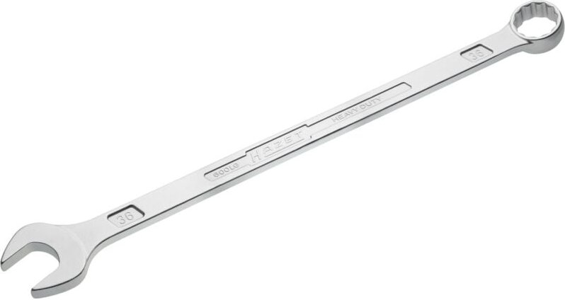 Hazet Ring-Maulschlüssel, extra lang, schlanke Bauform, Außen-Doppel-Sechskant-Tractionsprofil, 36 mm