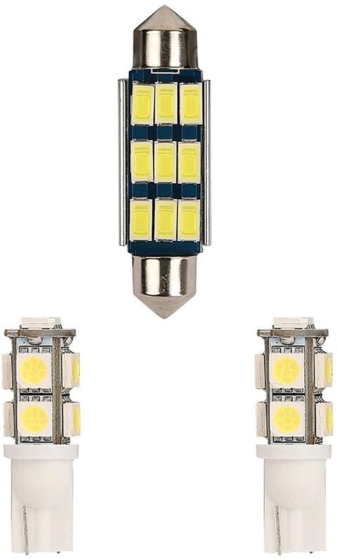 Tlily - jk Kuppelleuchten-Birnen, hellweißes LED-Kartenleselicht-Kit für den Innenraum, jk 2007–2017, 4 Türen, 3 Stück