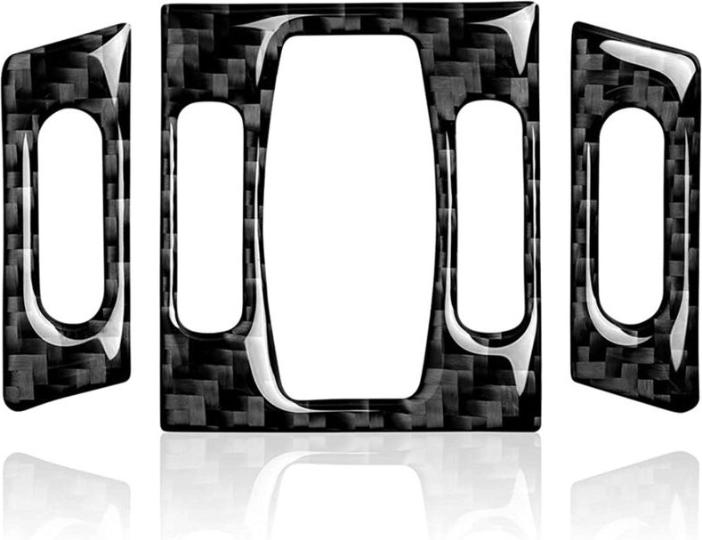 Auto Mittel Konsole Luft Klimaanlage AC Vent Cover Aufkleber Kohle Faser Zier Leiste für - 5 Series E60 2004-2010 Zubehö...