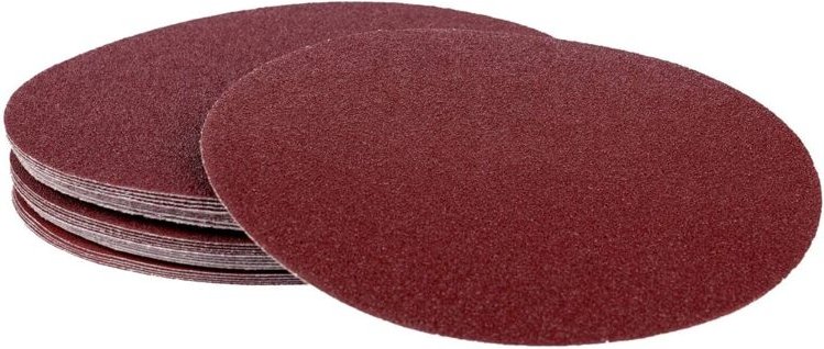 50er Pack Schleifscheiben - 225 mm Durchmesser ohne Loch - Sortiment à 10 x Korn 40/60/80/120/180/ für Nackenschleifer